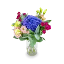 kytice hortenzií a trsových růží